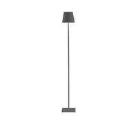 Zafferano, Poldina L Lamp, Rechargeable Cordless Floor Lamp with Touch Controls, Suitable for Interior and Outdoor, Dimmer, 2200-3000 K, Adjustable Height 52-122 cm, Dark Gray Colour