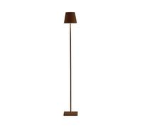 Zafferano, Poldina L Lamp, Rechargeable Cordless Floor Lamp with Touch Controls, Suitable for Interior and Outdoor, Dimmer, 2200-3000 K, Adjustable Height 52-122 cm, Corten Colour
