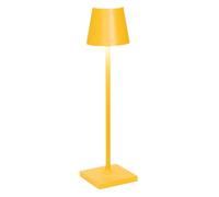 Zafferano, Poldina Micro Lamp, Rechargeable Cordless Table Lamp with Touch Controls, Suitable for Interior and Outdoor, Dimmer, 2200-3000 K, Height 27.5 cm, Ochre Colour
