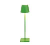 Zafferano, Poldina Micro Lamp, Rechargeable Cordless Table Lamp with Touch Controls, Suitable for Interior and Outdoor, Dimmer, 2200-3000 K, Height 27.5 cm, Apple Green Colour