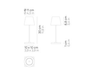 Zafferano Poldina mini rechargeable lamp, copper interior