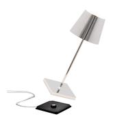Zafferano Poldina mini rechargeable lamp, interior chrome gloss