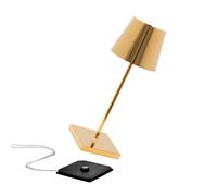 Zafferano Poldina mini rechargeable lamp, interior gold gloss