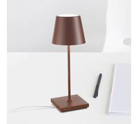 Zafferano Poldina mini rechargeable table lamp IP65 corten