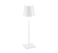 Zafferano, Poldina Pro Lamp, Rechargeable Cordless Table Lamp with Touch Controls, Suitable for Indoor and Outdoor, Dimmer, 2200-3000 K, Height 14.9 Inches, White Color
