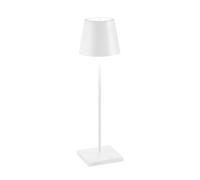 Zafferano, Poldina Pro Lamp, Rechargeable Cordless Table Lamp with Touch Controls, Suitable for Interior and Outdoor, Dimmer, 2200-3000 K, Height 38 cm, White Colour