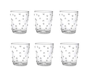 Zafferano Set 6 Party Tumbler with White Polka dots