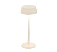 Zafferano, Sister Light Wi-Fi Lamp, Cordless Rechargeable Table Lamp with Remote Control, for Indoor and Outdoor Use, Dimmer, 2200-4000 K, Height 32,8 cm, Ivory Colour