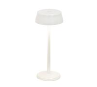 Zafferano, Sister Light Wi-Fi Lamp, Cordless Rechargeable Table Lamp with Remote Control, for Indoor and Outdoor Use, Dimmer, 2200-4000 K, Height 32,8 cm, Pearly White Colour