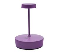 Zafferano, Swap Mini Lamp, Rechargeable Cordless Table Lamp with Touch Controls, Suitable for Interior and Outdoor, Dimmer, 2700 K, Height 14.8 cm, Lilac Colour