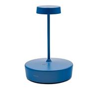Zafferano, Swap Mini Lamp, Rechargeable Cordless Table Lamp with Touch Controls, Suitable for Interior and Outdoor, Dimmer, 2700 K, Height 14.8 cm, Capri Blue Colour