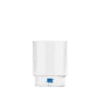 Zafferano Teca Mare Set of 6 Decorative Tumblers in Borosilicate Glass Hand-Blown Borosilicate Glass, Stackable Design for Table, Elegant and Original