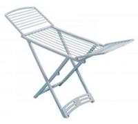 Vileda Resin Clothes Airer Resealable with Outdoor Wheels, White, M