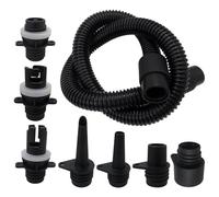 Zafina-UP Inflatable Boat Sup Pump Adapter & Air Hose Kit, Electric Paddle Board Pump Sup Air Pump Accessories with 7 Air Valve Nozzles for Inflatable Stand Up Paddle Board/Boat/Tent/Pool