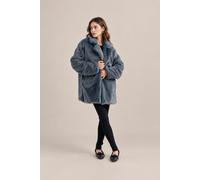 Zafosh Women's Faux Fur Relaxed Fit Over coat - Luxurious & Cozy Winter Outerwear in Grey | Size: Small Zafosh Grey S