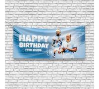 Zafs Erling Haaland Birthday Banner - Large Manchester City Football-Themed Party Backdrop Featuring Star Player - Perfect for Football Fans of All Ages