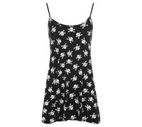 ZAFS Ladies Summer Sleeveless Printed Flared Cami Swing Dresses Plus Size Casual Dress Skull Bones 28-30