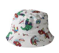 ZAFS Unisex Reversible Cartoon Print Kids Bucket Hat Boys Hats Girls Party Travel Hats Sun Hat For Kids