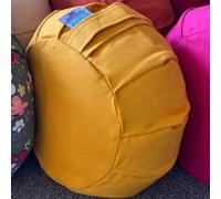Zafu Meditation Cushion - Buckwheat Hull-Filled Yoga Pillow with Removable Pleated Cotton Cover | 15 Colour Options (Bumblebee Yellow, One Size)