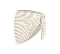 ZAFUL Sarong Coverups for Women Beach Vacation Fishnet See Thru Tie Side Bathing Suit Cover Up Mini Skirt, 15-multi Brown, One Size