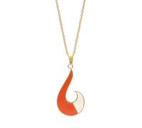 ZAG STORE - Miraculous Ladybug - Rena Rouge Fox Necklace, Gold White Ornage