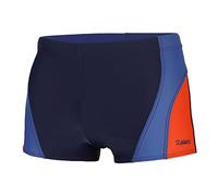 Zagano Adam Lipski,Extremely durable men's swimming trunks, tight-fitting, swimming shorts with high Lycra content, comfortable swimming trunks for men, tight, 07 Dark blue/orange., L