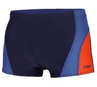 Zagano Adam Lipski,Extremely durable men's swimming trunks, tight-fitting, swimming shorts with high Lycra content, comfortable swimming trunks for men, tight, 07 Dark blue/orange., XL
