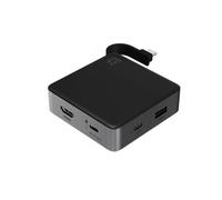 ZAGG 4-Port Hub USB-C PD, USB-C, USB-A, HDMI, 100W Pass-Through Charging, 4K HDMI, Fast Charging & Data Transfer, for Windows, macOS, iPadOS, ChromeOS, Android & USB4 Host Devices (Black/Gray)