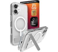 ZAGG Crystal Palace Case with Kickstand for iPhone 17 - Clear, Drop Protection (13ft/4m), MagSafe Charging Compatible, ClearGuard Anti-Yellowing Technology, Scratch Resistant Phone Case