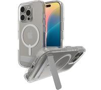 ZAGG Crystal Palace Snap KS Graphene-Reinforced Case with Built-In Kickstand for iPhone 16 Pro [6.3-Inch], MagSafe Compatible, Anti-Yellowing, Shockproof Phone Back Cover (Transparent)