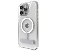 ZAGG Crystal Palace Snap KS Graphene-Reinforced Case with Kickstand for iPhone 15 Pro Max [6.7-Inch], MagSafe Compatible, Anti-Yellowing, Shockproof Phone Back Cover (Transparent)