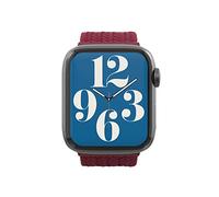 ZAGG Gear 4 Braided Apple Unisex Watch Band, Stylish, Nylon, Unisex, Medium, (45/44/42mm) (Wine Red)
