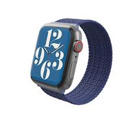 ZAGG Gear 4 Braided Apple Unisex Watch Band, Stylish, Unisex, Nylon, Large, (45/44/42mm) (Navy Blue)