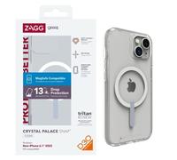 ZAGG Gear4 Crystal Palace Snap D3O-Reinforced Case for iPhone 14 [6.1-Inch], MagSafe Compatible, 5G Compatible, Crystal Clear, Shockproof Phone Back Cover (Transparent)
