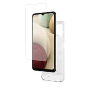 ZAGG Gear4 Havana D30 Protective Case + Glass Elite+ Screen Protection Bundle for Samsung Galaxy A12, Slim, Shockproof, Wireless Charging, (Clear)