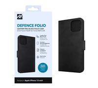 ZAGG iFrogz Defence Folio Protective Case Compatible with iPhone 13 Mini, Durable, Snap On, Smudge Resistant, Slim, Recycled, Black