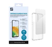 ZAGG iFrogz Defence Folio Protective Case Compatible with Samsung Galaxy A33 5G, Bonus Screen Protector, Durable, Snap On, Smudge Resistant, Slim, Recycled, Clear