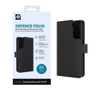ZAGG iFrogz Defence Folio Protective Case Compatible with Samsung Galaxy S21 FE, Durable, Snap On, Smudge Resistant, Slim, Recycled, Black