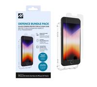 ZAGG iFrogz Defence Glass Screen Protector Compatible for iPhone 8/ iPhone SE, Bonus Clear Case, Shockproof, Scratch Resistant, Case Friendly, Smudge Resistant, Tempered Glass, Clear