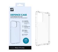 ZAGG iFrogz Defence Protective Case Compatible with iPhone 14 Pro Max, Durable, Snap On, Smudge Resistant, Slim, Recycled, Clear