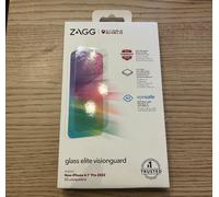 ZAGG InvisibleShield Glass Elite VisionGuard Screen Protector for iPhone 14 Pro, Shockproof, Scratch Resistant, Blue-Light, Anti-Microbial, (Clear)