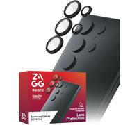 ZAGG InvisibleShield Glass Elite Premium (Camera Rings) Tempered Glass Camera Lens Protector for Samsung Galaxy S25 Ultra, Full Coverage, Anti-Reflective, Smudge-Resistant (Transparent)