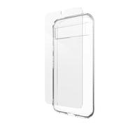 ZAGG InvisibleShield Luxe & Glass 360 Tempered Glass Screen Protector and Phone Case Bundle for Google Pixel 8a [6.1-Inch], Wireless Charger Compatible, Smudge-Resistant, Shockproof (Transparent)