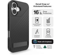 ZAGG (iPhone 16) Denali Snap Case, MagSafe Magnetic Shockproof, Kickstand, Cover
