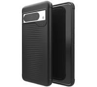 ZAGG Luxe Graphene-Reinforced Case for Google Pixel 8 Pro [6.7-Inch], Wireless Charger Compatible, Slim and Comfortable Design, Shockproof Phone Back Cover (Black)