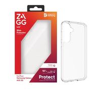 ZAGG Luxe Graphene-Reinforced Case for Samsung Galaxy A55 [5G] [6.6-Inch], Wireless Charger Compatible, Slim and Comfortable Design, Anti-Yellowing, Shockproof Phone Back Cover (Transparent)