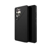 ZAGG Luxe Graphene-Reinforced Case for Samsung Galaxy S25 Ultra [6.8-Inch], Wireless Charger Compatible, Slim & Lightweight Design, Secure Grip, Shockproof Phone Back Cover (Black)