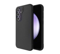 ZAGG Luxe Samsung Galaxy S23 FE Case - Slim & Stylish Design with 10ft Drop Protection, Made from 100% Recycled Content, Wireless Charging Compatible Phone Case, Black