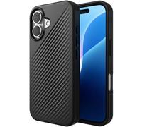 ZAGG Luxe Snap Graphene-Reinforced Case for iPhone 16 [6.1-Inch], MagSafe Compatible, Slim and Comfortable Design, Shockproof Phone Back Cover (Black)