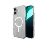 ZAGG Luxe Snap Graphene-Reinforced Case for iPhone 16 Plus [6.7-Inch], MagSafe Compatible, Slim and Comfortable Design, Shockproof Phone Back Cover (Transparent)